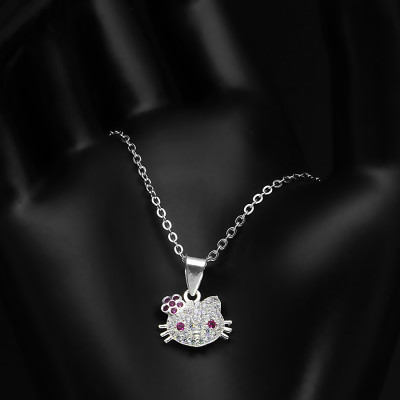 Dây Và Mặt Dây Chuyền Bạc Hiểu Minh DMD348 Mèo Kity