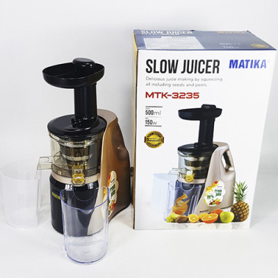 Máy Ép Chậm Matika MTK-3235 Công Nghệ Ép Thông Minh Giữ Nguyên Vẹn Vitamin-Hàng Chính Hãng
