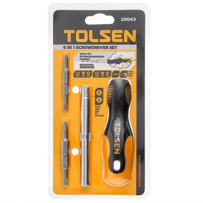 BỘ TUA VÍT 6 IN 1 TOLSEN 20043 - HÀNG CHÍNH HÃNG