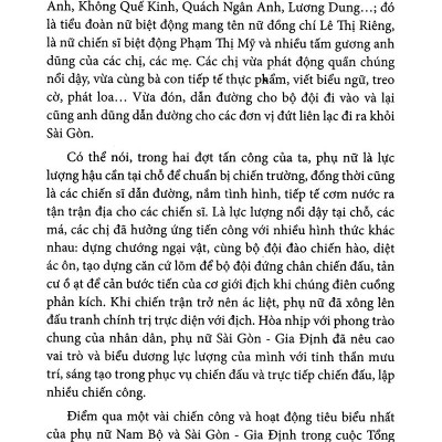Phụ Nữ Sài Gòn - Gia Định Và Nam Bộ Trong Cuộc Tổng Tiến Công Và Nổi Dậy Xuân Mậu Thân 1968