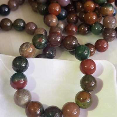 Vòng Tay phong thủy Nam đá Casidon tự nhiên Màu mới 14mm 14 hạt bóng rất đẹp Vòng đa sắc màu đẹp lạ mới sang rẻ đẹp Hợp Nam tất cả các mệnh đeo mệnh Thổ, mệnh Kim, mệnh Thủy và mệnh Mộc ạ