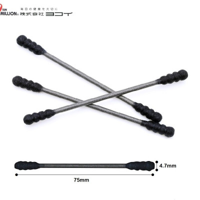 Hộp 110 tăm bông kháng khuẩn Sanritsu, 100% bông gòn tự nhiên mềm mại không gây đau rát khi sử dụng - nội địa Nhật Bản 