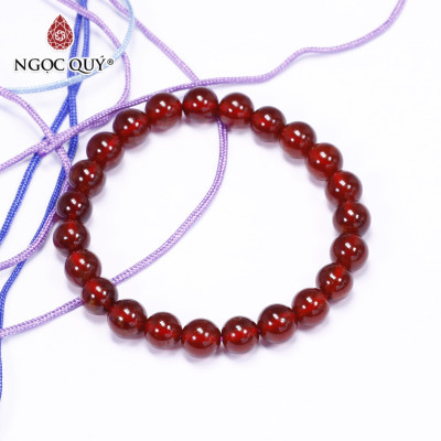 Vòng tay đá ngọc hồng lưu garnet AAA mệnh hỏa, thổ - Ngọc Quý Gemstones