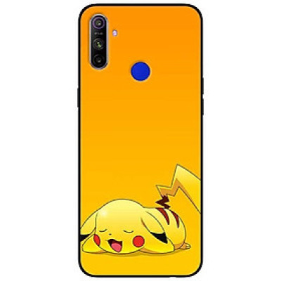 Ốp lưng dành cho Realme C3 mẫu PiKa nền vàng