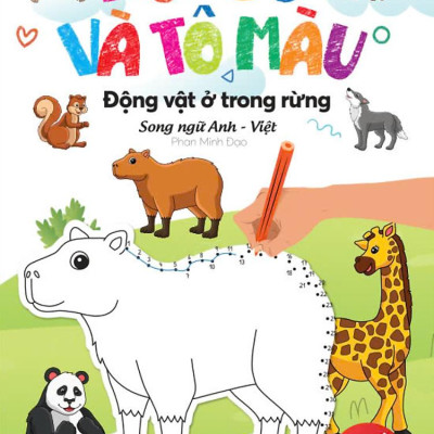 Sách - Bộ Sách Nối Số Và Tô Màu - Song Ngữ Anh-Việt (Bộ 4 Cuốn)