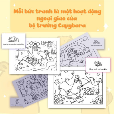 Sách Tô Màu - Capy Và Những Người Bạn - Megabook