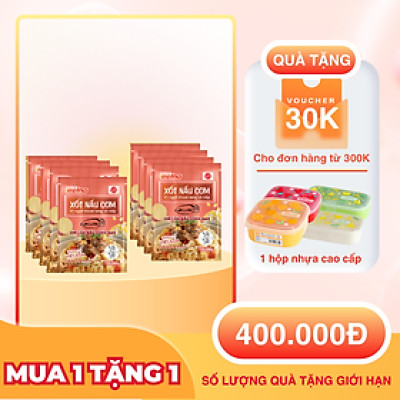 Combo 8 Gói Xốt Nấu Cơm Hương Vị Khoai Lang Và Bắp [TẶNG KÈM HỘP NHỰA CAO CẤP] Nisshin Seifun Welna