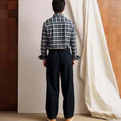 Áo sơ mi caro nam vải flannel. Fitted - ROUTINE 10F25SHL001