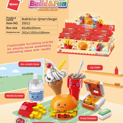 Đồ chơi xếp hình, lắp ráp 6 in 1 Qman 35012 - Bữa trưa dã ngoại