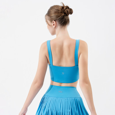 Áo Tập Yoga Gym Hibi Sports CR821 Kiểu Croptop 2 Dây Bản To, Kèm Mút Ngực