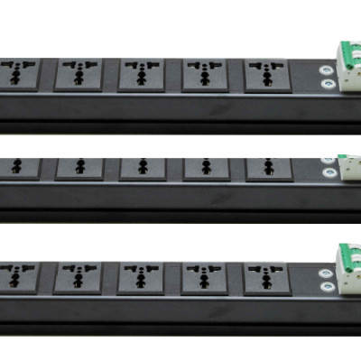 Thanh nguồn PDU 6 ổ đa năng rack 19 MCB 2P 32A:  Hàng chính hãng, Phụ kiện tủ rack , PDU có MCB , PDU rack 19", thanh nguồn chuẩn rack 19"