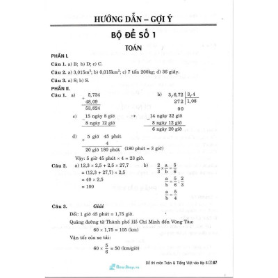 Đề Thi Môn Toán Và Tiếng Việt Vào Lớp 6 (HA-MK)