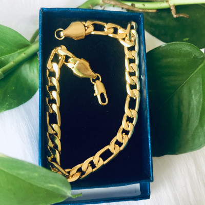 Bộ Lắc tay mạ vàng 18K, Phong cách châu Âu, Kiểu lặc dẹp, kèm hộp đựng lót nhung gấm – Mẫu LXG02