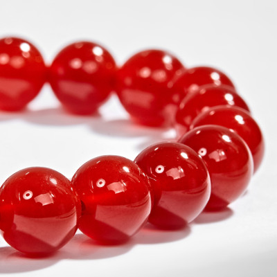 Vòng Tay Đá Mã Não Đỏ Charm Tuổi Mùi Bạc Mạ Vàng 24K