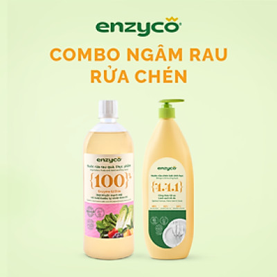 Combo Nước Ngâm Rau 1L Và Nước Rửa Bát Sinh Học 850ml