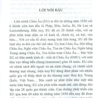Vai Trò Của Các Tổ Chức Xã Hội Dân Sự Trong Phát Triển Kinh Tế Và Xã Hội Ở Một Số Quốc Gia Trong Liên Minh Châu Âu (Sách Chuyên Khảo)