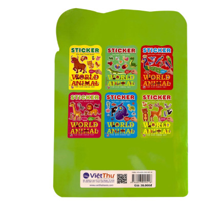Sticker Dán Hình Thông Minh - Thế Giới Động Vật (VT)