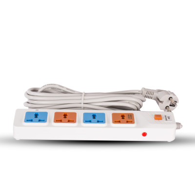 Ổ Cắm Điện Nối Dài COMET CES10405 Dây Dài 5M, 4 Lỗ 3 Chấu, Chất Liệu Nhựa Pp Chống Cháy, Có Cầu Chì Bảo Vệ