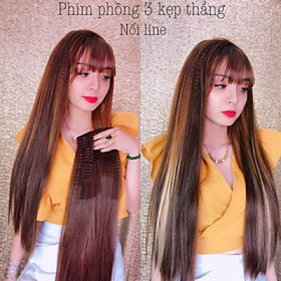 Phím phồng 3 kẹp nối light tóc cao cấp