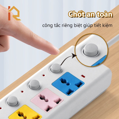  Phích cắm điện, Ổ cắm điện Tiêu chuẩn, Chống Cháy Chịu Nhiệt Cao phích cắm điện Ba mắt Phích cắm Trailer 7 cách 2 USB sạc Cáp 3 mét 5 mét Cáp dày 100%