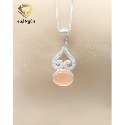 Dây chuyền bạc Ý 925 Huệ Ngân - Mặt đá phong thủy YYDZ135