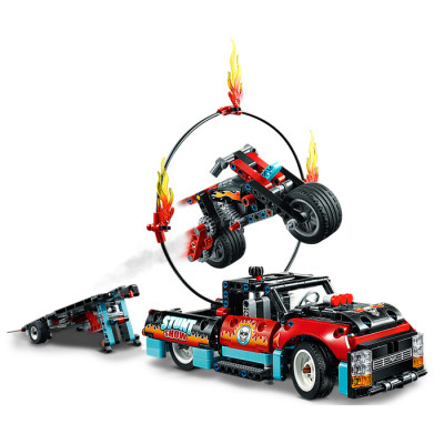 Mô hình đồ chơi lắp ráp LEGO TECHNIC  Đội Xe Biểu Diễn Nhào Lộn 42106 (610 Chi tiết )