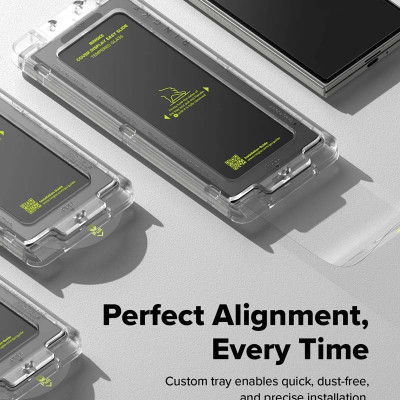 [Combo 2] Dán cường lực dành cho Samsung Galaxy Z Fold 7 RINGKE Cover Display Easy Slide Tempered Glass (Màn hình ngoài) có khung trợ dán rút bụi_ Hàng chính hãng