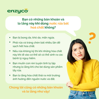 Combo Nước Ngâm Rau 1L Và Nước Rửa Bát Sinh Học 850ml