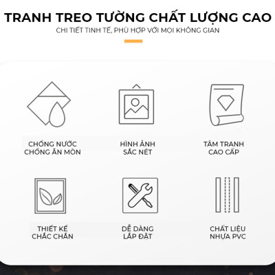 Set 5 tranh decor hiện đại trang trí phòng khách phòng ngủ, chất liệu formex 5mm kèm sẵn keo dán - GZ01