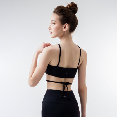 Áo Bra Tập Yoga Gym Hibi Sports BA513 Kiểu Cổ Yếm Cột Dây Eo, Chất Vải Rib Cao Cấp, Kèm Mút Ngực