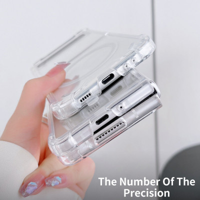 Ốp lưng chống sốc trong suốt hỗ trợ sạc Maqsafe cho Samsung Galaxy Z Fold 3 / Z Fold 4 hiệu Likgus Maqsafe Magetic Case siêu mỏng 1.5mm, độ trong tuyệt đối, chống trầy xước, chống ố vàng, tản nhiệt tốt - hàng nhập khẩu