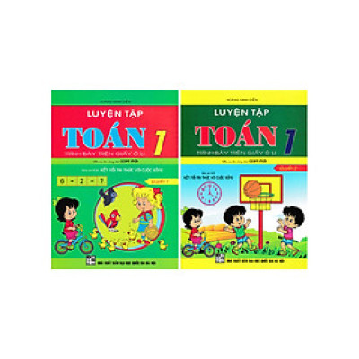 Combo Luyện Tập Toán 1 - Quyển 1+2 - Trình Bày Trên Giấy Ô Li (Bám Sát SGK Kết Nối Tri Thức Với Cuộc Sống) 