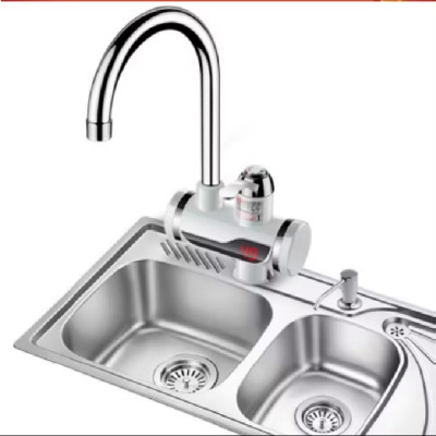 máy làm nóng trực tiếp tại vòi gắn bồn và gắn chậu làm nóng nhanh nhiệt độ 60c trở xuống giúp việc giữa bát tắm giặt dễ dàng hơn 