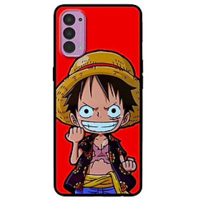 Ốp lưng dành cho Oppo Reno 4 mẫu Mũ Rơm Nền Đỏ