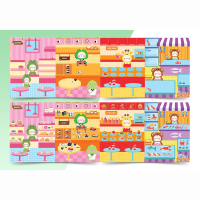 Sách Trò chơi Đồ hàng Phố Ẩm Thực (Hơn 200 Stickers)