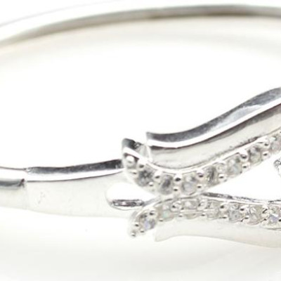 Vòng Tay, Lắc Tay Nữ BẠC HIỂU MINH LTU308 Dạng Kiềng Nụ Hoa Đá Đỏ