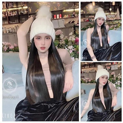 tóc mũ len thẳng️ cao cấp
