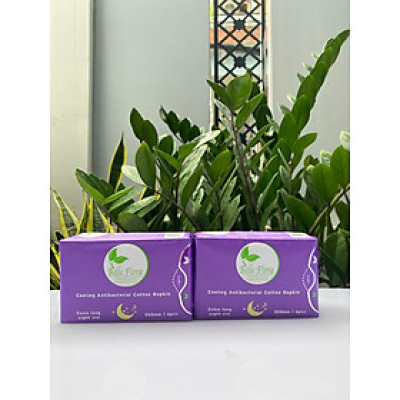 Bộ Băng Vệ Sinh Belle Flora Ban Đêm Cotton 350mm 6 miếng - combo 2 gói