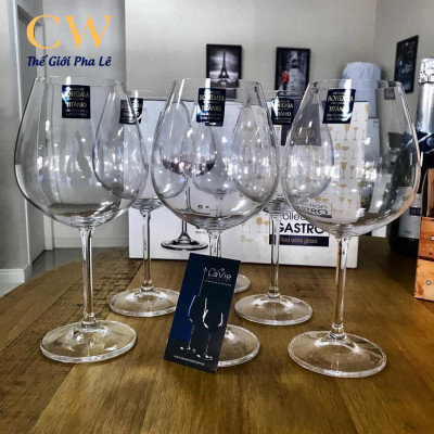 Bộ Ly Vang Đỏ Trắng Pha Lê Tiệp Crystalite Bohemia Colibri Cao Cấp Nhiều Dung Tích