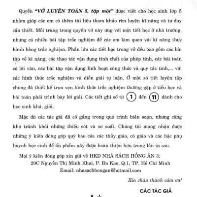 Vở Luyện Toán 5 (Dùng Chung Cho Các Bộ SGK Hiện Hành) (HA)