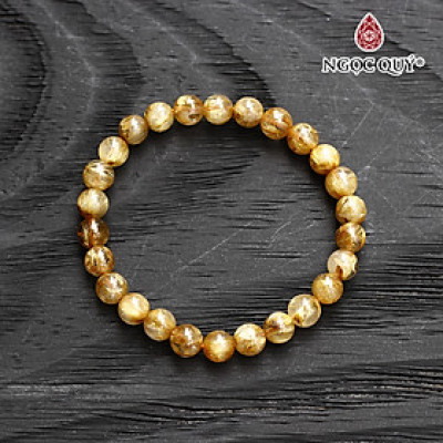 Vòng tay thạch anh tóc vàng vip AAA mệnh thủy, kim - Ngọc Quý