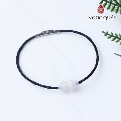 Vòng dây thép đá thạch anh hồng mệnh hỏa, thổ - Ngọc Quý Gemstones