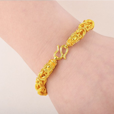 Lắc tay nam mạ 24k khóa đầu rồng S115