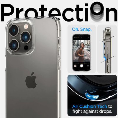 Ốp Lưng dành cho iPhone 14/14 Plus/14 Pro/14 Pro Max SPIGEN Liquid Crystal Clear - Hàng Chính Hãng