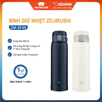 Bình giữ nhiệt nóng lạnh Zojirushi SM-SF48 0.48L, sản xuất Thái Lan, bảo hành giữ nhiệt 1 năm | Hàng chính hãng