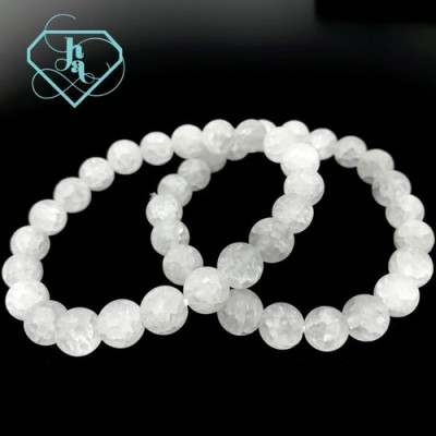 Vòng đeo tay lưu ly trắng - 48