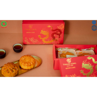 Hộp Bánh Trung Thu 2 bánh 1 trứng 150g - COMBO SUPER A3 - Thành Long (300g) - VIỆT NAM