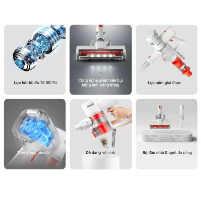 Máy hút bụi Xiaomi Vacuum Cleaner G20 Lite - Công suất hút 18.000 Pa - Hàng chính hãng