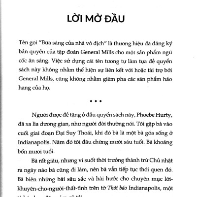 Bữa Sáng Của Nhà Vô Địch