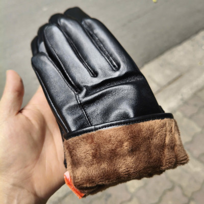 Găng tay nữ da cừu lót lông giữ ấm BHY8618 Bao tay nữ mùa dông. Cản gió, chống nước